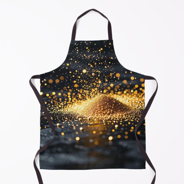 Item preview, Golden Sparkling Dust Rising from Dark Surface with Glowing Particles Creating Magical Abstract Dreamlike Artwork designed and sold by Mimoshi ⭐⭐⭐⭐⭐.