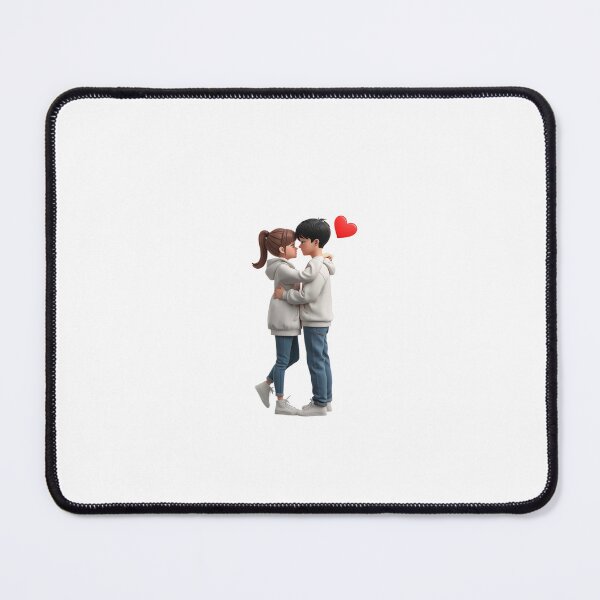 Item preview, Ilustrație 3D în stil Zepeto cu un cuplu care se îmbrățișează și o inimă designed and sold by PixelVibe782.