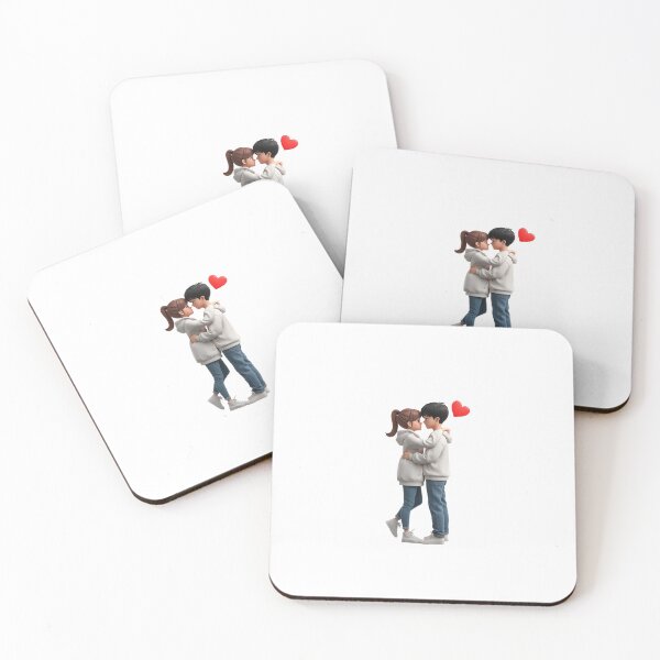 Item preview, Ilustrație 3D în stil Zepeto cu un cuplu care se îmbrățișează și o inimă designed and sold by PixelVibe782.
