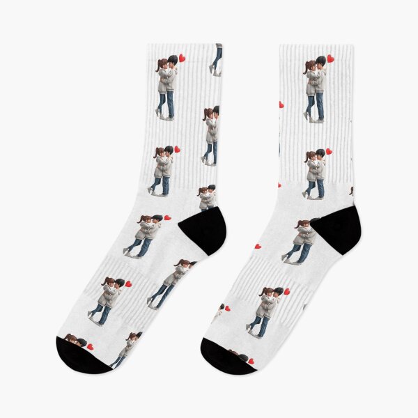 Item preview, Ilustrație 3D în stil Zepeto cu un cuplu care se îmbrățișează și o inimă designed and sold by PixelVibe782.