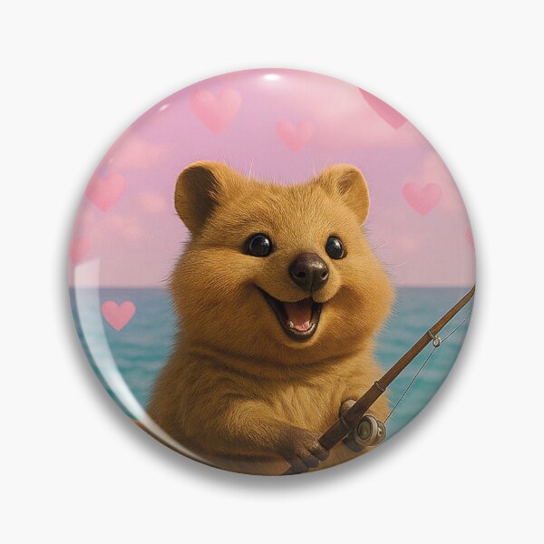 Item preview, cute quokka, fishing in the lake designed and sold by Mauswohn.