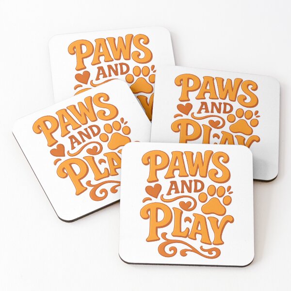 Item preview, Paws and Play – Cute Pet Lover Paw Print Fun Typography Design designed and sold by inkoutninja.