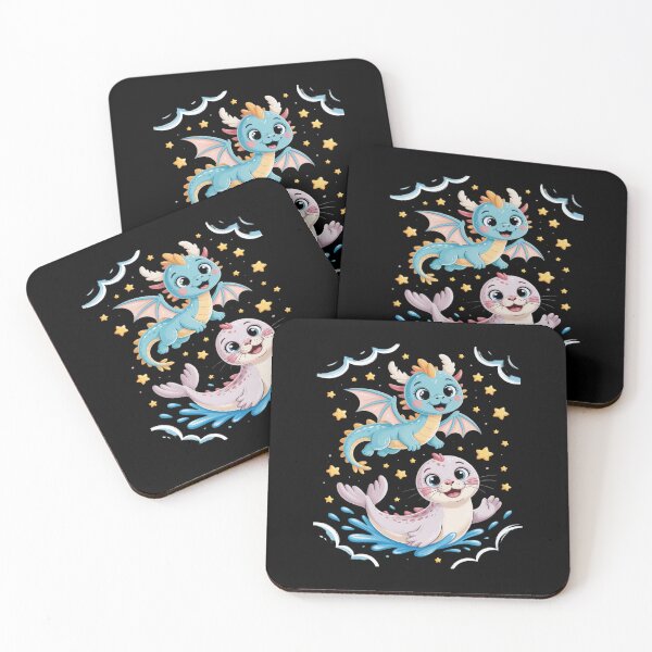 Item preview, Recess Boss Battle Best Friends Cute Seal Adorable Dragon designed and sold by procionartss.