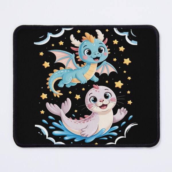 Item preview, Recess Boss Battle Best Friends Cute Seal Adorable Dragon designed and sold by procionartss.