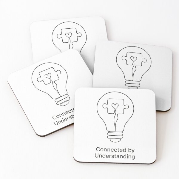 Item preview, Connected by Understanding – Autism Awareness Puzzle Light Bulb Design designed and sold by inkoutninja.