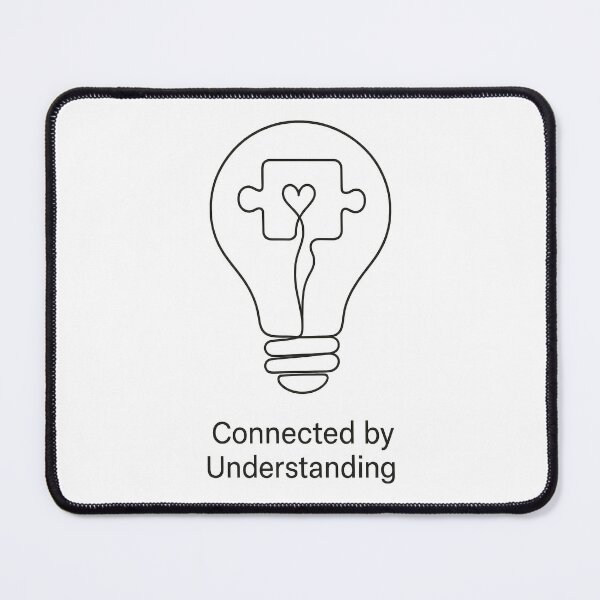 Item preview, Connected by Understanding – Autism Awareness Puzzle Light Bulb Design designed and sold by inkoutninja.
