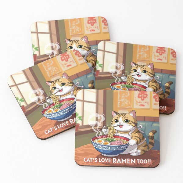 Item preview, kitten loving ramen!! designed and sold by INK & VISION STUDIO.