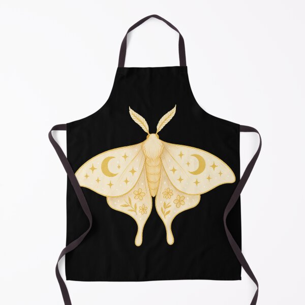 Item preview, Golden Celestial Moth – Moon & Stars Whimsical Design designed and sold by Zee's Whimsical Wonders.