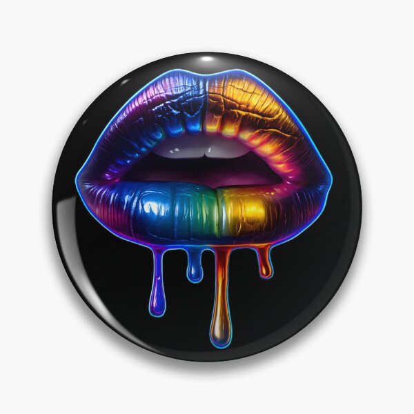 Item preview, Electric Kiss: Neon Rainbow Drip designed and sold by TheDuckprints.
