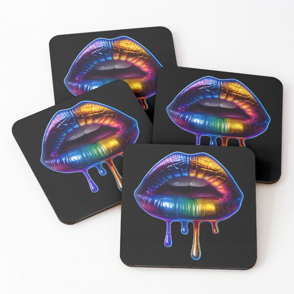 Item preview, Electric Kiss: Neon Rainbow Drip designed and sold by TheDuckprints.
