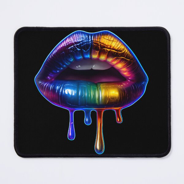 Item preview, Electric Kiss: Neon Rainbow Drip designed and sold by TheDuckprints.