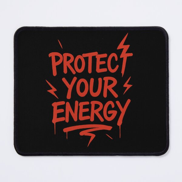 Item preview, Protect Your Energy Quote – Bold Black & White Graffiti Typography with Lightning for Stickers, Apparel & Gifts designed and sold by DailyVibesCo.