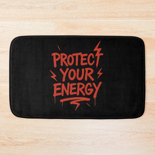 Item preview, Protect Your Energy Quote – Bold Black & White Graffiti Typography with Lightning for Stickers, Apparel & Gifts designed and sold by DailyVibesCo.