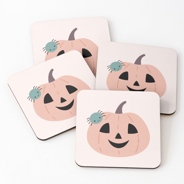 Item preview, Pink Halloween Pumpkin and Spider designed and sold by Julza Art.