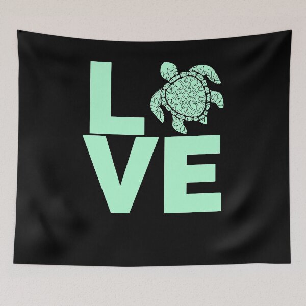 Item preview, Love Sea Turtles Aquamarine Mandala Turtle designed and sold by LarkDesigns.