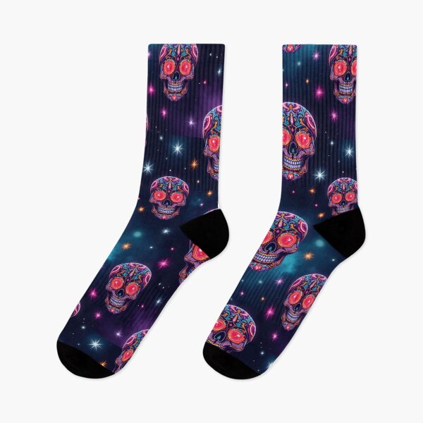 Item preview, Vibrant Sugar Skull Pattern: Dia de los Muertos Floral Calavera Repeat Design designed and sold by WHITE FLAME PRINTS.