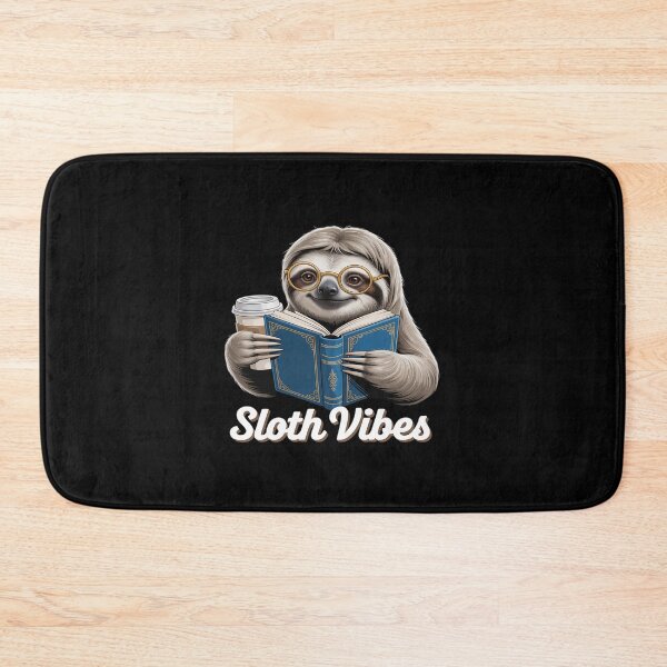 Item preview, Sloth Vibes Reading Coffee Lover Eyeglass Wearing Animal designed and sold by itsnothatweird.