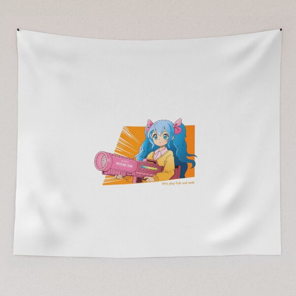 Item preview, Cute Machine Gun Anime Girl Let'S Play Hide And Seek designed and sold by EllinoKlemo.