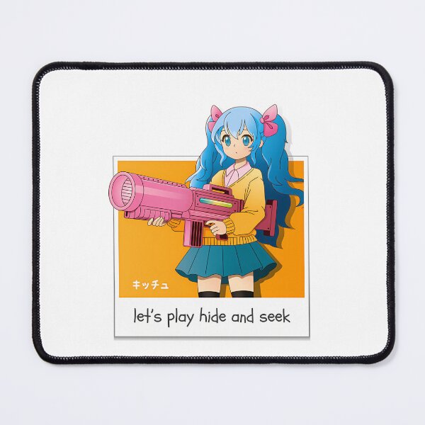 Item preview, Cute Machine Gun Anime Girl Let'S Play Hide And Seek designed and sold by EllinoKlemo.