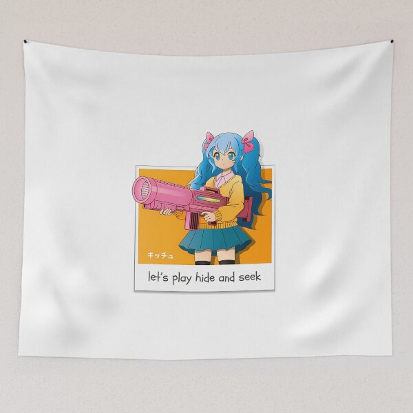 Item preview, Cute Machine Gun Anime Girl Let'S Play Hide And Seek  designed and sold by EllinoKlemo.