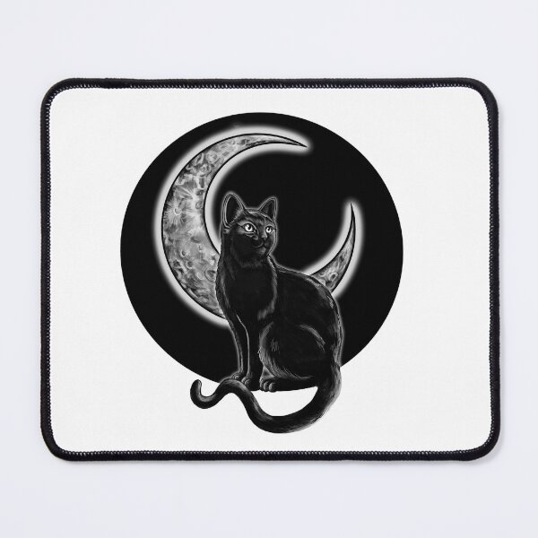 Item preview, Black Cat Crescent Moon designed and sold by Fearshift.