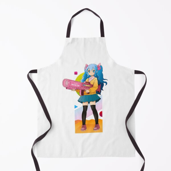 Item preview, Cute Machine Gun Anime Girl 80'S Vibe designed and sold by EllinoKlemo.