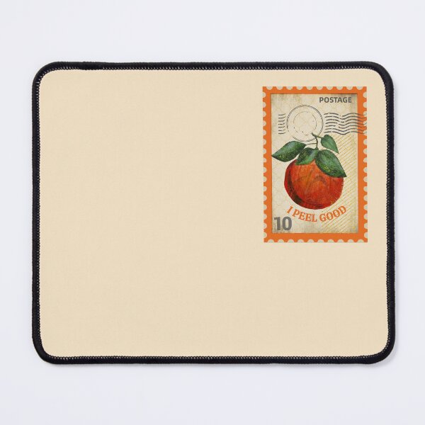 Item preview, Vintage Stamp t-shirt, retro stickers, orange t-shirt designed and sold by Folk and Flux.