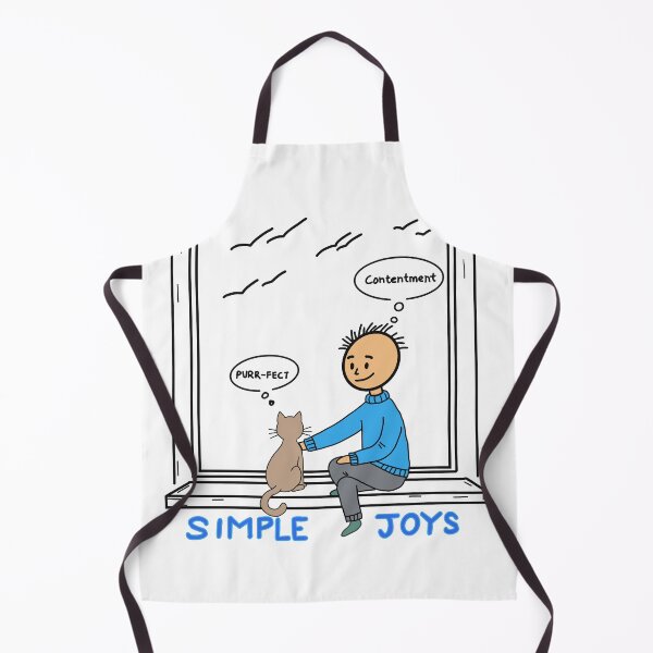 Item preview, Simple Joys with Cats – Cozy Stick Figure Quote Design for Cat Lovers designed and sold by Popstudio85.