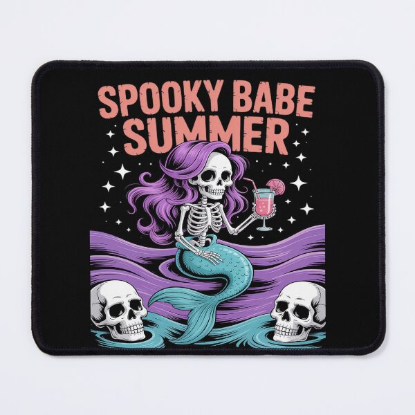 Item preview, Spooky Babe Summer Gothic Mermaid Skeleton Crystal Ocean designed and sold by PeteHomenick.