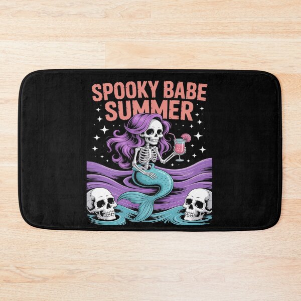 Item preview, Spooky Babe Summer Gothic Mermaid Skeleton Crystal Ocean designed and sold by PeteHomenick.