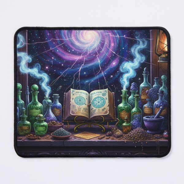 Item preview, Cosmic Witch's Apothecary - Vibrant Celestial Magic Art designed and sold by Haunted Hues.
