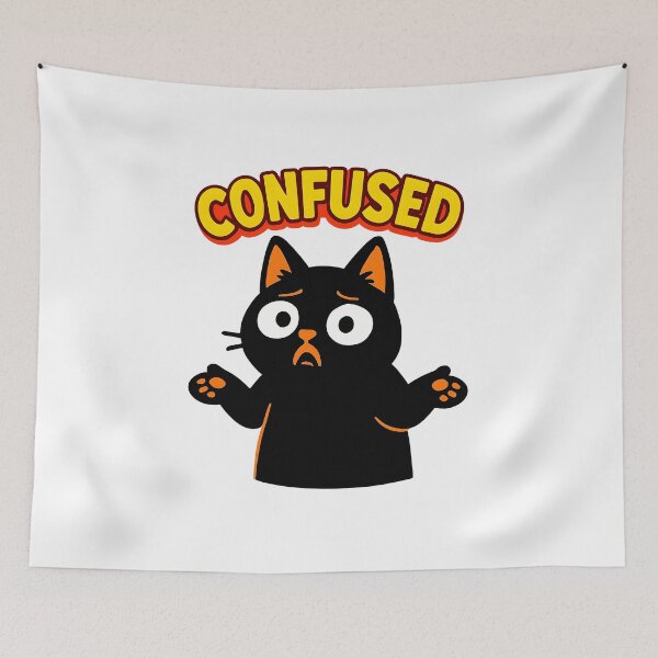 Item preview, Confused Cat: disoriented comic illustration designed and sold by paulrommer.