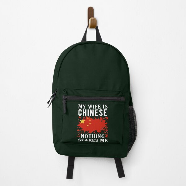 Item preview, My Wife Is Chinese Nothing Scares Me China Flag designed and sold by Latina-Link.
