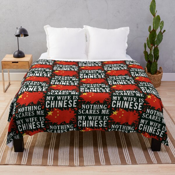 Item preview, My Wife Is Chinese Nothing Scares Me China Flag designed and sold by Latina-Link.