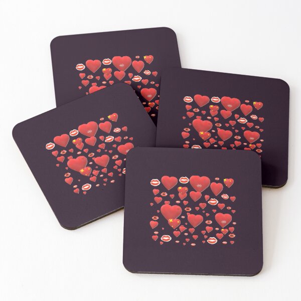 Item preview, Red Hearts and kisses - lips Premium  designed and sold by Latina-Link.