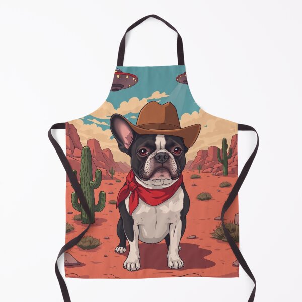 Item preview, French Bulldog Cowboy UFO T-Shirt - Retro Western Frenchie Dog designed and sold by passiveink.