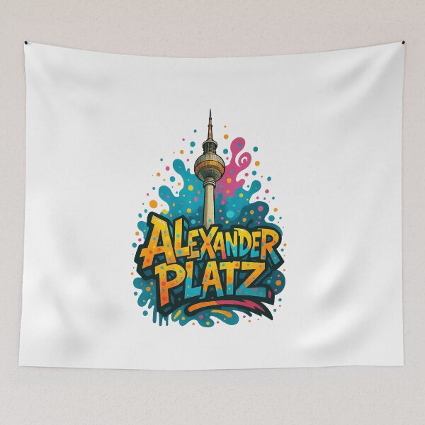 Item preview, Alexanderplatz BERLIN - Vibrant Graffiti City Design designed and sold by Earth Celebration Designs.