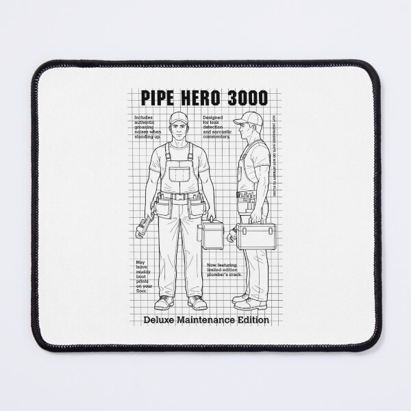 Item preview, Funny Plumber Joke Action Figure Pipe Hero Plumbing Wrench designed and sold by GrandeDuc.
