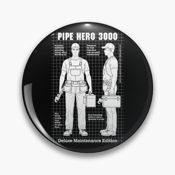 Item preview, Funny Plumber Joke Action Figure Pipe Hero Plumbing Wrench designed and sold by GrandeDuc.