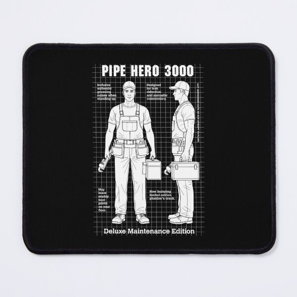 Item preview, Funny Plumber Joke Action Figure Pipe Hero Plumbing Wrench designed and sold by GrandeDuc.