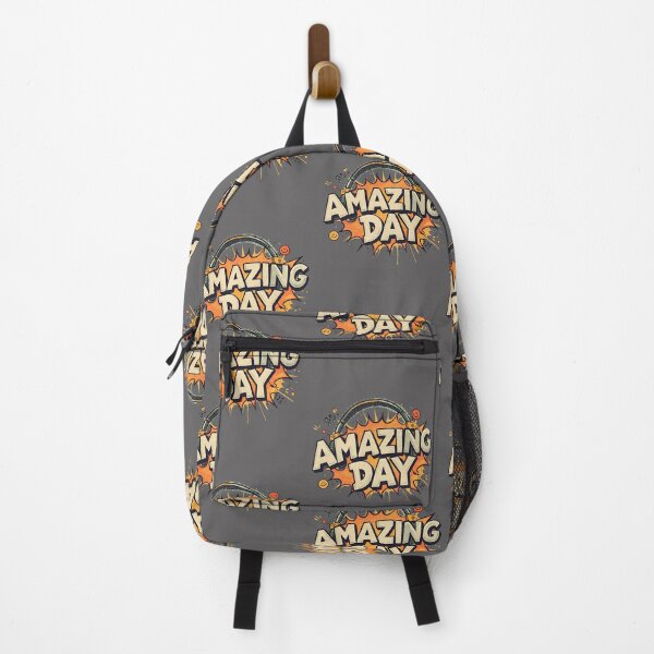 Item preview, Amazing Day – Large font with headphones, small smiles & music notes designed and sold by ParaSiempreS.