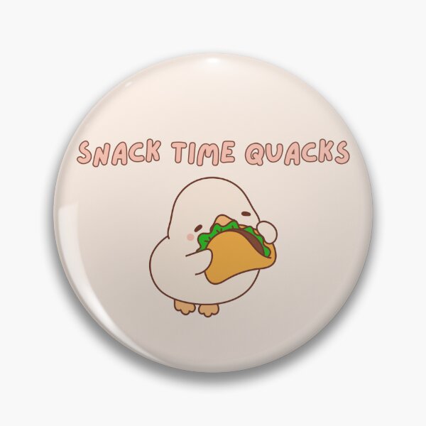Item preview, Cute Kawaii Duck Eating Snacks — Funny “Snack Time Quacks” Chibi Cartoon designed and sold by Moon's Arts.