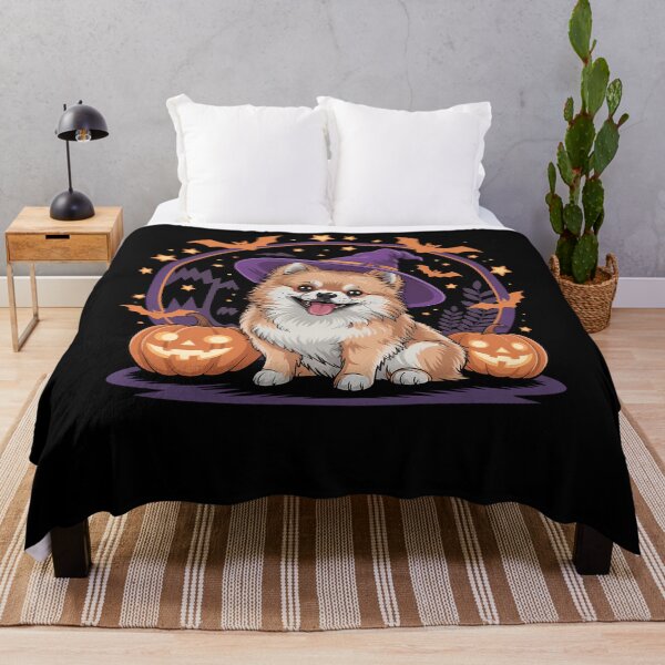 Item preview, Eurasier Dog Whitch Hat Halloween Pumpkin Spooky Happy designed and sold by LeeEvans222.