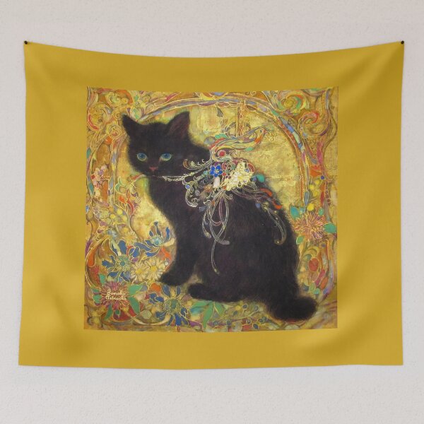 Aperçu de l'œuvre 煌めく夢猫/ Glimmering Dream Cat : Un fantasme doré de Nihonga créée et vendue par nakaitomoko.