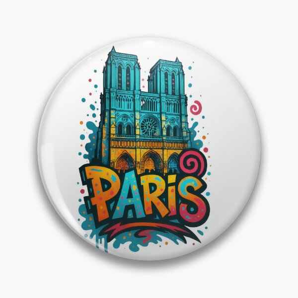 Item preview, Notre Dame PARIS - Vibrant Graffiti City Design designed and sold by Earth Celebration Designs.