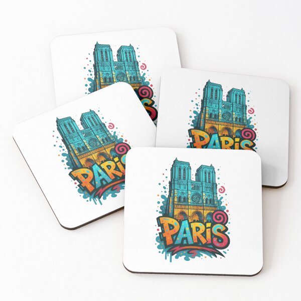 Item preview, Notre Dame PARIS - Vibrant Graffiti City Design designed and sold by Earth Celebration Designs.