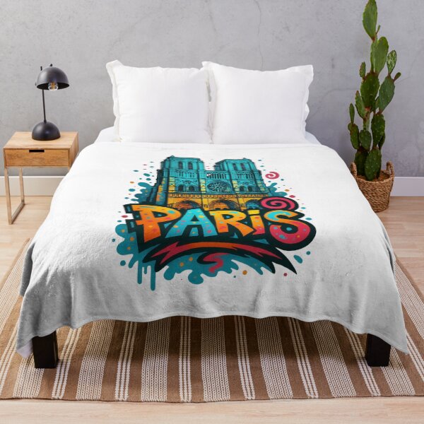 Item preview, Notre Dame PARIS - Vibrant Graffiti City Design designed and sold by Earth Celebration Designs.