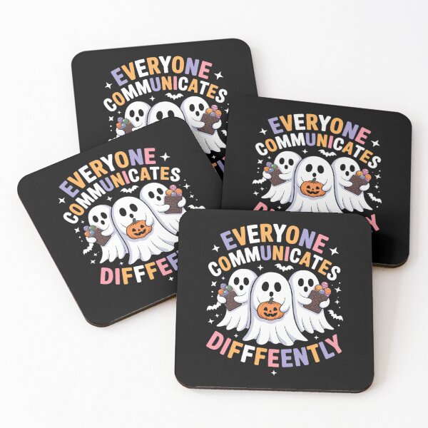 Item preview, Everyone Communicates Differently Halloween Autism Teacher designed and sold by LeeEvans222.