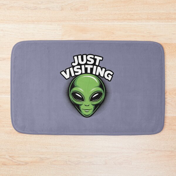 Item preview, Just Visiting – Funny Alien Head Design designed and sold by HolisticFurArt.