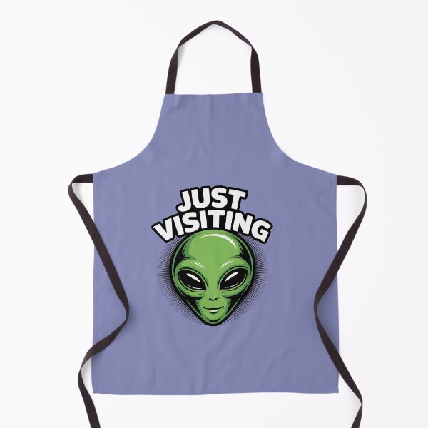 Item preview, Just Visiting – Funny Alien Head Design designed and sold by HolisticFurArt.